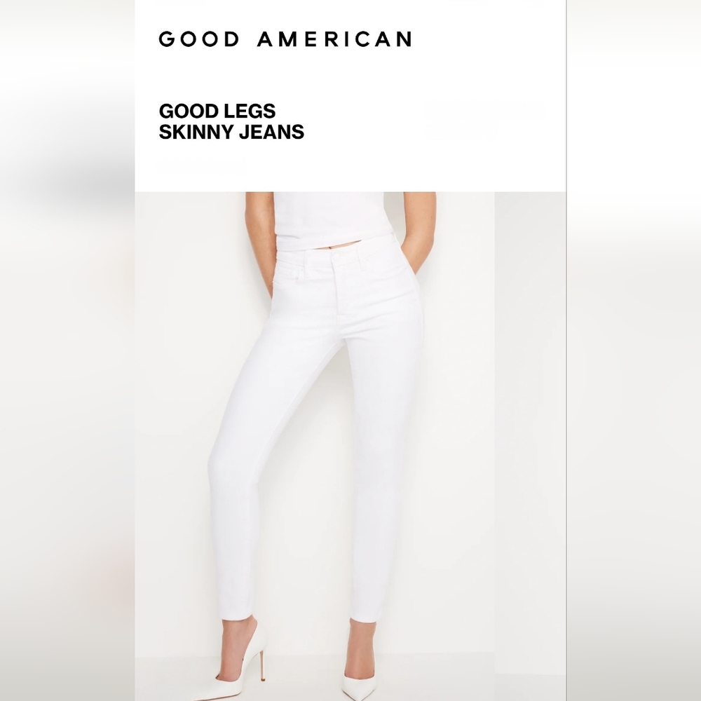 Good American Good Legs Skinny Jeans White - Picture 9 of 9
